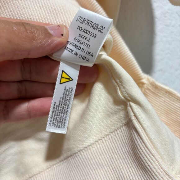 Fantastic Fawn  Yeehaw Cowboy Hat Oversized Top Cream Large Short Sleeve Y2K - Picture 7 of 8